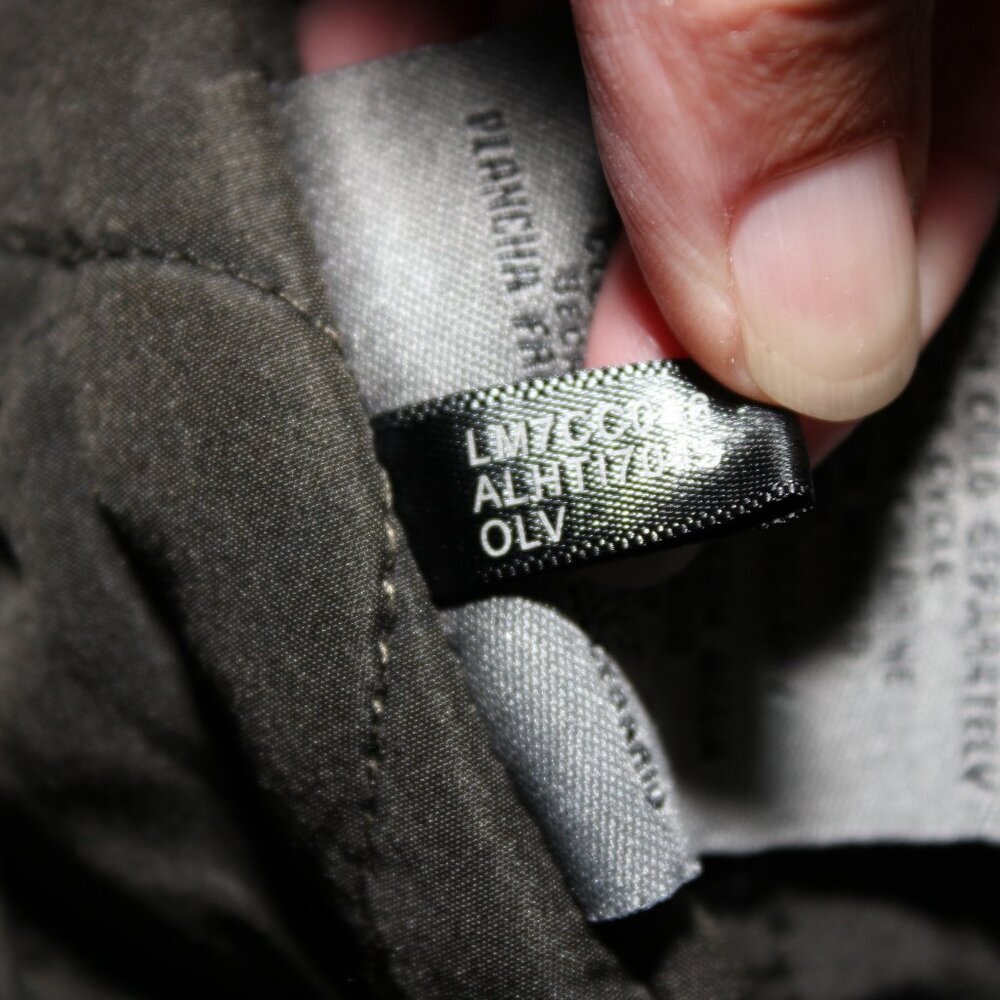 Levi's Mens Canvas feel Quilted Interior Green Heavy Coat Zip Snap Size Medium - Picture 8 of 13